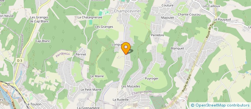 localisation de l'entreprise PERIGORD RAMONAGE à CHAMPCEVINEL