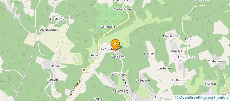 localisation de l'entreprise PERIGORD VERRES à CHAMPCEVINEL