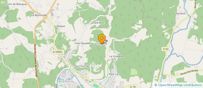 localisation de l'entreprise PERIGORD VERT LES ARTS  BRANTOME EN PERIGORD