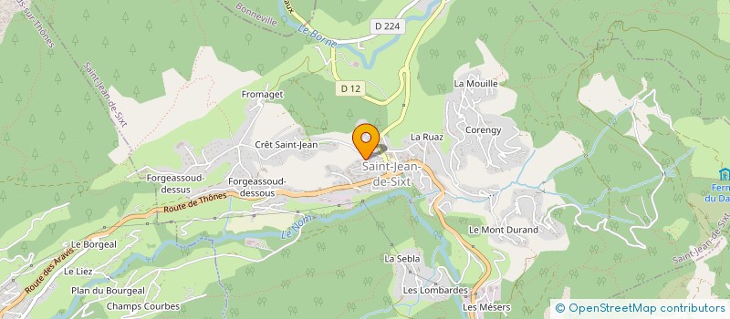 localisation de l'entreprise PERILLAT ELECTRICITE à SAINT-JEAN-DE-SIXT