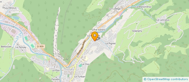 localisation de l'entreprise PERILLAT POSE  THONES