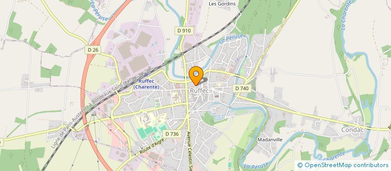localisation de l'entreprise PERILLAUD à RUFFEC