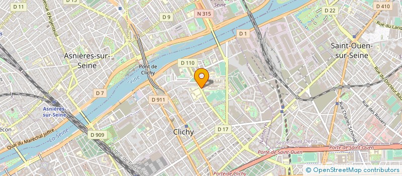 localisation de l'entreprise PERINATALITE RECHERCHE ET FORMATION CONTINUE EN OBSTETRIQUE ET GYNECOLOGIE  CLICHY