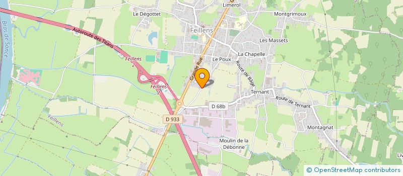 localisation de l'entreprise PERINET à BAGE-DOMMARTIN