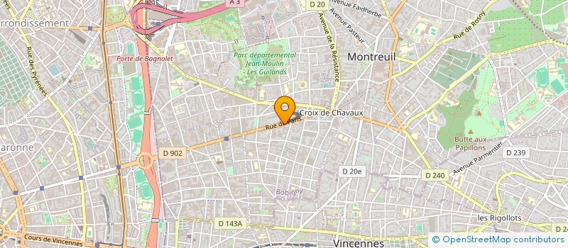 localisation de l'entreprise PERIPHERIE CTRE CREAT CINEMATOGRAPHIQUE à MONTREUIL