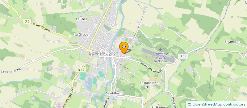 localisation de l'entreprise PERITEX à L'ISLE-EN-DODON