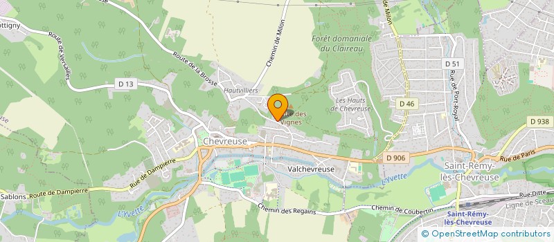 localisation de l'entreprise PERITIA à CHEVREUSE