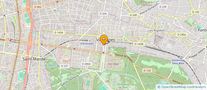 localisation de l'entreprise PERITUS à VINCENNES