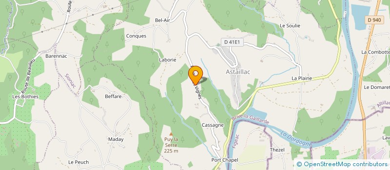 localisation de l'entreprise PERJAL  ASTAILLAC