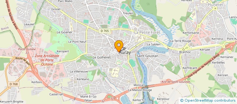 localisation de l'entreprise PERL'INPINPIN à AURAY