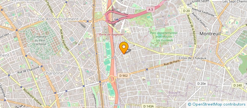 localisation de l'entreprise PERLE à BAGNOLET