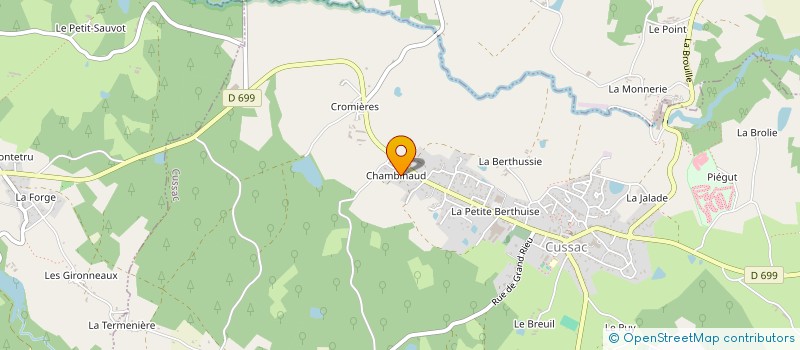 localisation de l'entreprise PERLE ET DRAGONS ASSOCIATION à CUSSAC