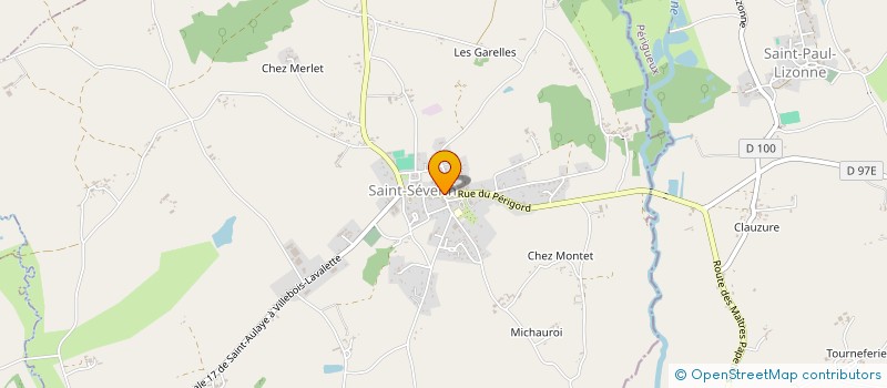 localisation de l'entreprise PERLE MELISSA  SAINT-SEVERIN