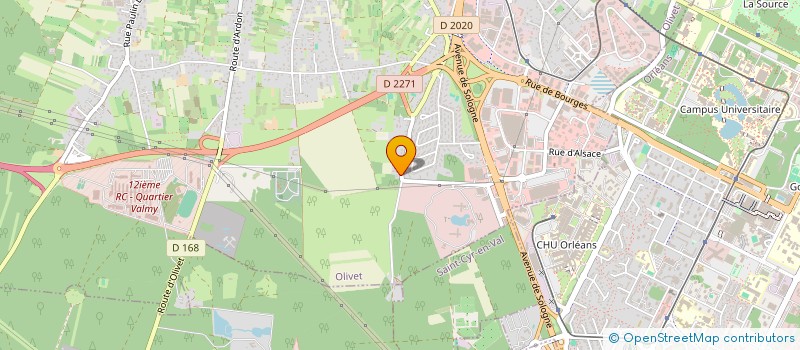 localisation de l'entreprise PERMA-PLUMES  OLIVET