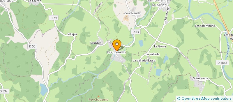 localisation de l'entreprise PERMACULTURE CREATIVE à SAINT-MARTIAL-LE-MONT