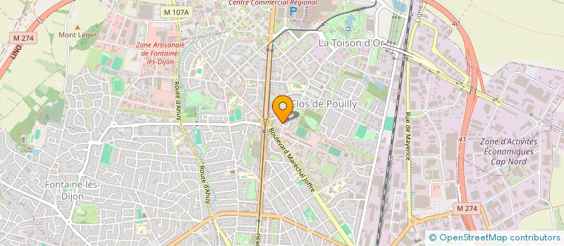 localisation de l'entreprise PERMANENCE DES URGENCES MEDICALES  DIJON