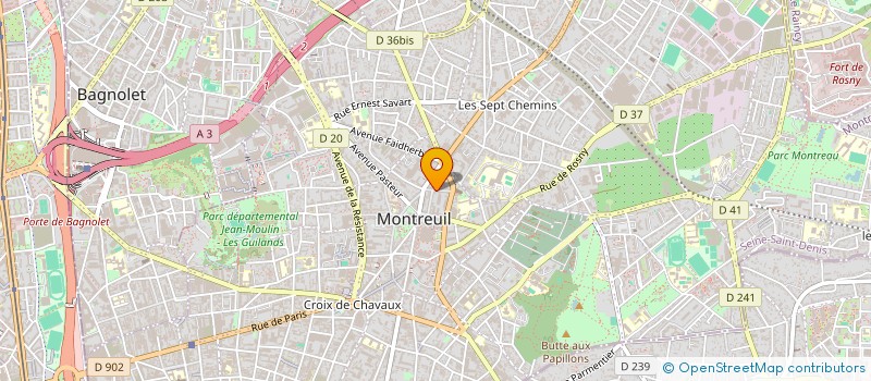 localisation de l'entreprise PERMIS A TEMPS à MONTREUIL