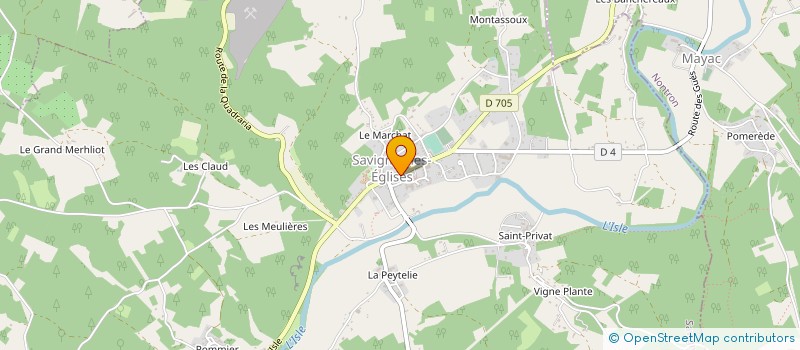 localisation de l'entreprise PERMIS ECO PLUS à SAVIGNAC-LES-EGLISES