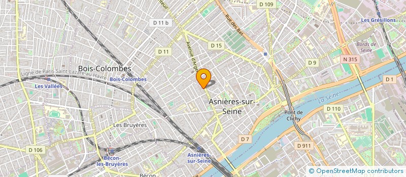 localisation de l'entreprise PERMIS LOC' à ASNIERES-SUR-SEINE