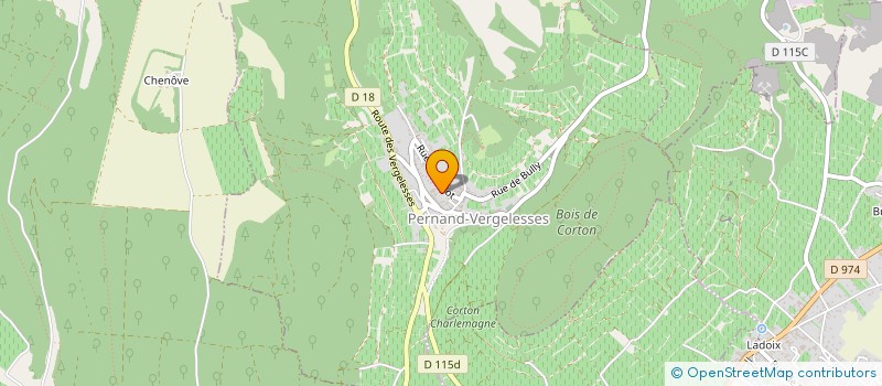 localisation de l'entreprise PERNAND PRESTA  PERNAND-VERGELESSES