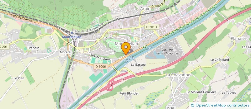 localisation de l'entreprise PERNET MACONNERIE  MONTMELIAN