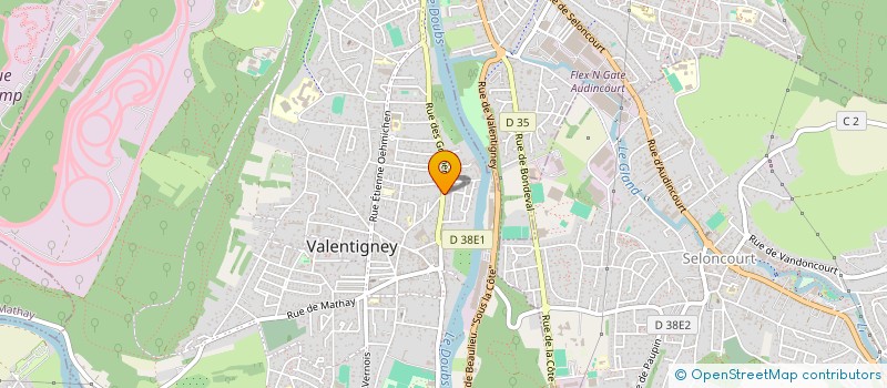 localisation de l'entreprise PERNIN  VALENTIGNEY