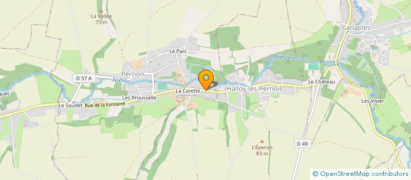 localisation de l'entreprise PERNOIS MATERIAUX à PERNOIS