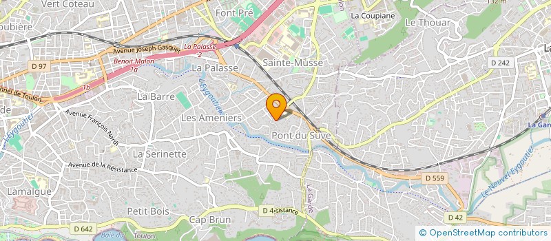 localisation de l'entreprise PERO ANDRE  TOULON