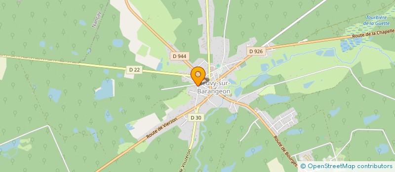 localisation de l'entreprise PEROCHE BARAT ETABLISSEMENTS  NEUVY-SUR-BARANGEON