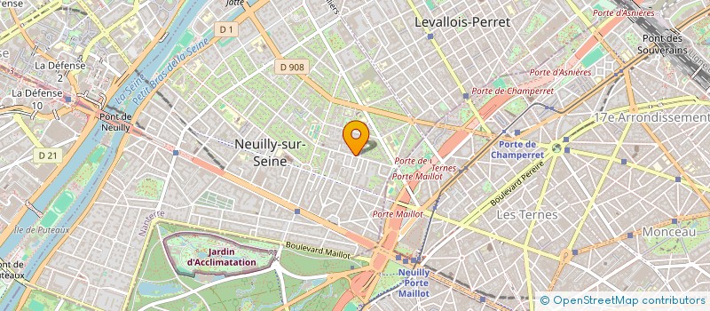 localisation de l'entreprise PEROMA à NEUILLY-SUR-SEINE