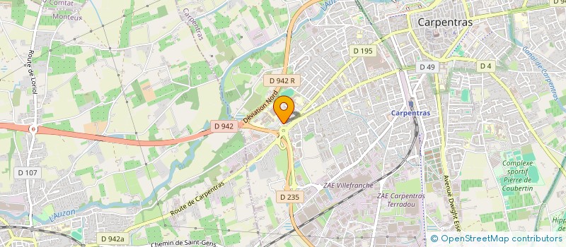 localisation de l'entreprise PERONI FONTANILLE OSTEOPATHE à CARPENTRAS