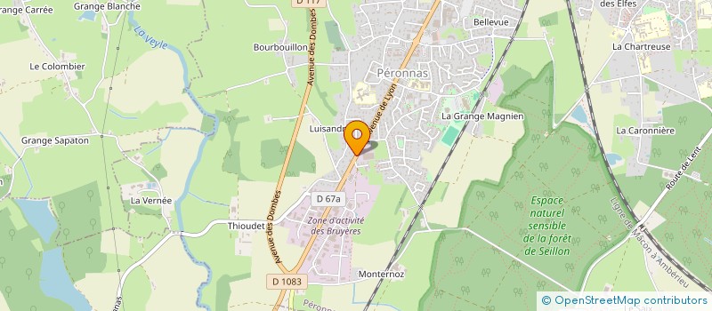 localisation de l'entreprise PERONNAS AUTO CONTROLE à PERONNAS