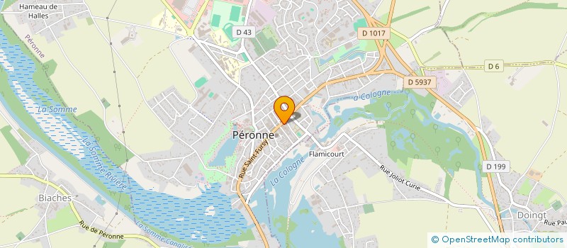localisation de l'entreprise PERONNE BIENVENUE  PERONNE