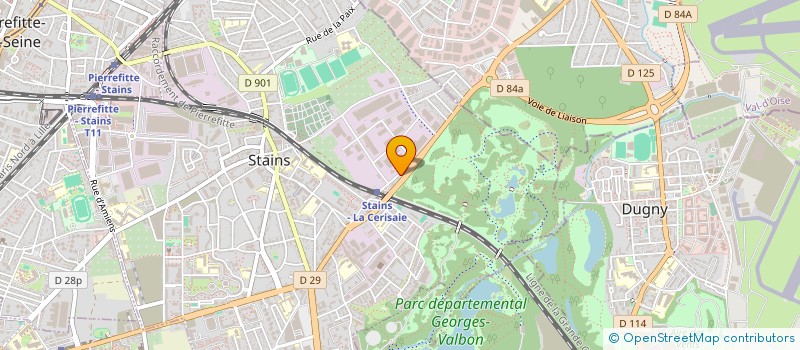 localisation de l'entreprise PEROUX LECLERC MANUTENTION à STAINS