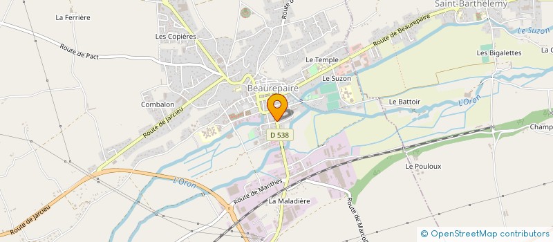 localisation de l'entreprise PEROUZE JEAN MICHEL SARL à BEAUREPAIRE