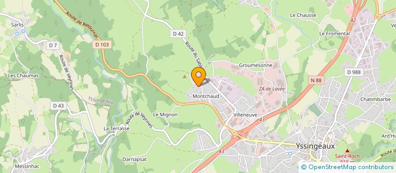 localisation de l'entreprise PERPETUEL DETOUR  YSSINGEAUX