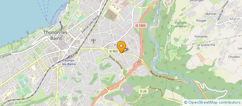 localisation de l'entreprise PERRACINO ANDRE ET ANGELE à THONON-LES-BAINS
