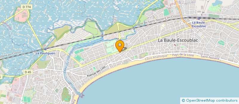 localisation de l'entreprise PERRAIS IMMOBILIER à LA BAULE-ESCOUBLAC