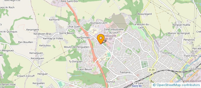localisation de l'entreprise PERRAMANT à LANDERNEAU