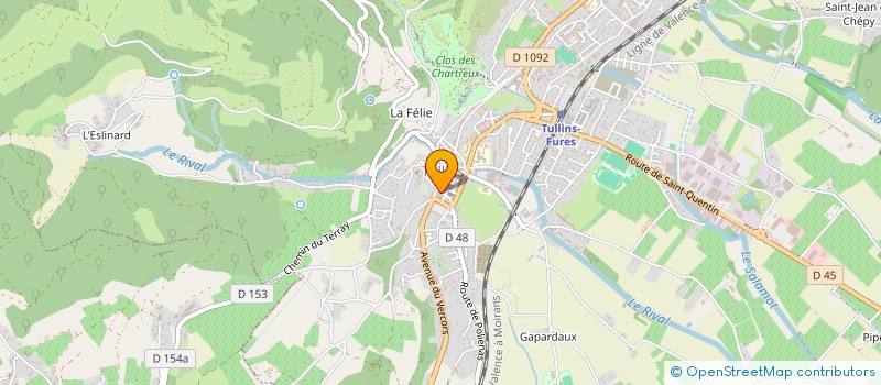 localisation de l'entreprise PERRAT  TULLINS