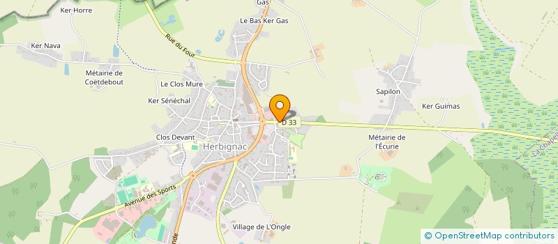 localisation de l'entreprise PERRAUD à HERBIGNAC