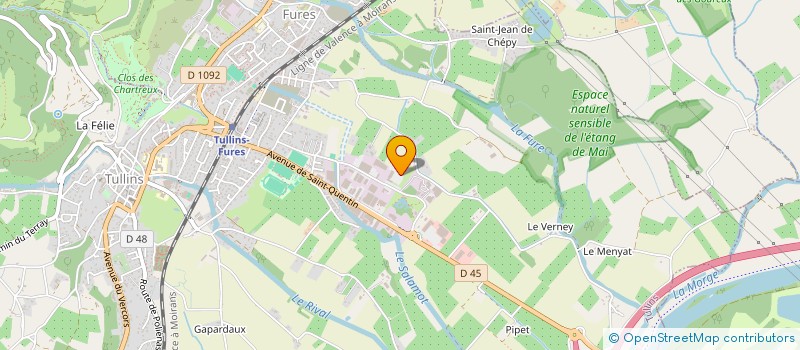 localisation de l'entreprise PERRAUD VOIRON  TULLINS