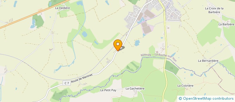 localisation de l'entreprise PERRAUDEAU MENUISIER CHARPENTIER à AIZENAY