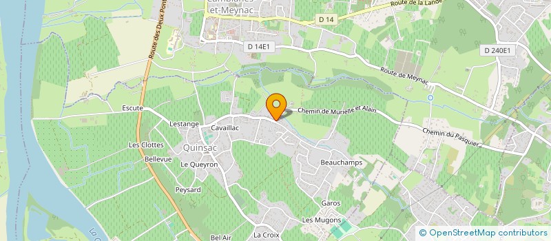 localisation de l'entreprise PERRAULT  QUINSAC