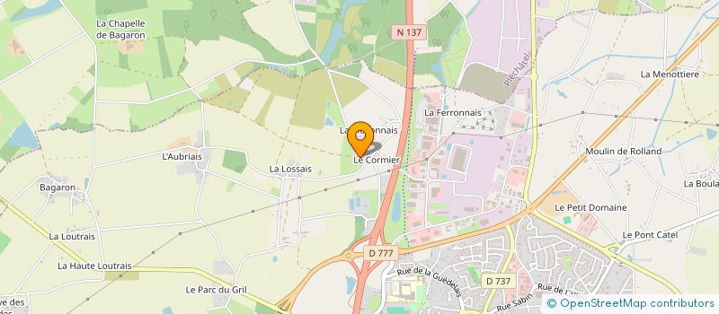 localisation de l'entreprise PERRAUX POMPAGE SERVICE à BAIN-DE-BRETAGNE