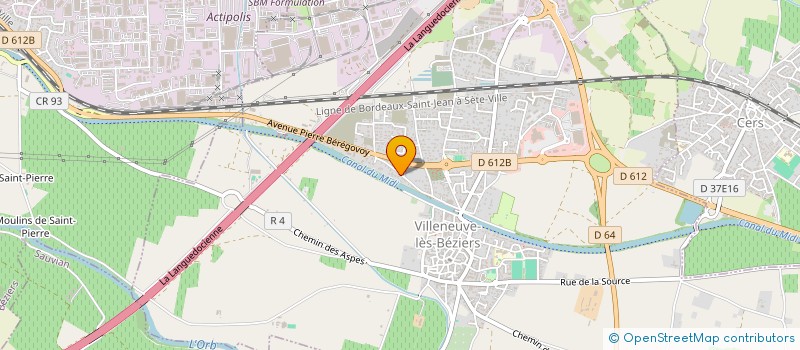 localisation de l'entreprise PERREAL  VILLENEUVE-LES-BEZIERS