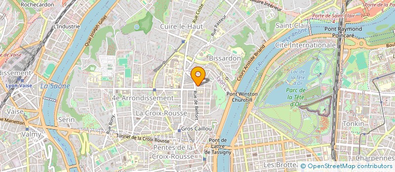 localisation de l'entreprise PERREAUDIN ET CIE à LYON 4EME