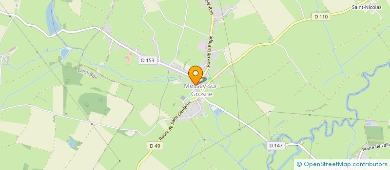 localisation de l'entreprise PERREAUT BOULANGERIE  MESSEY-SUR-GROSNE