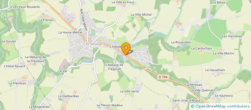 localisation de l'entreprise PERREE TRAVAUX-PUBLICS à CORSEUL