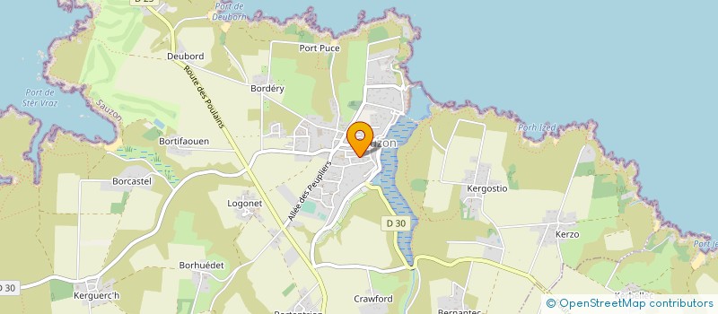 localisation de l'entreprise PERRENOT BREIZ ILE à SAUZON